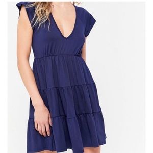 NWOT Urban Outfitters Navy Julia Tiered dress